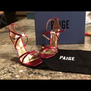 Paige hot pink snake stillettos